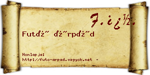 Futó Árpád névjegykártya
