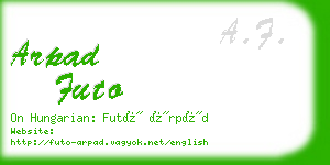 arpad futo business card